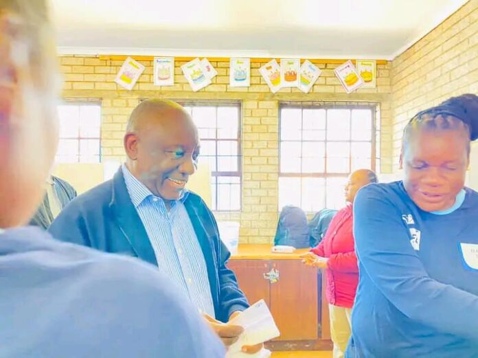 Ramaphosa casts his vote