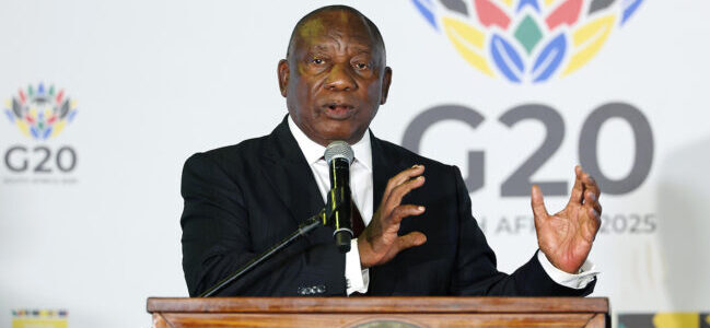 Ramaphosa received G20 report