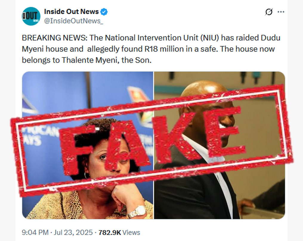 Police deny raiding Dudu Myeni's house