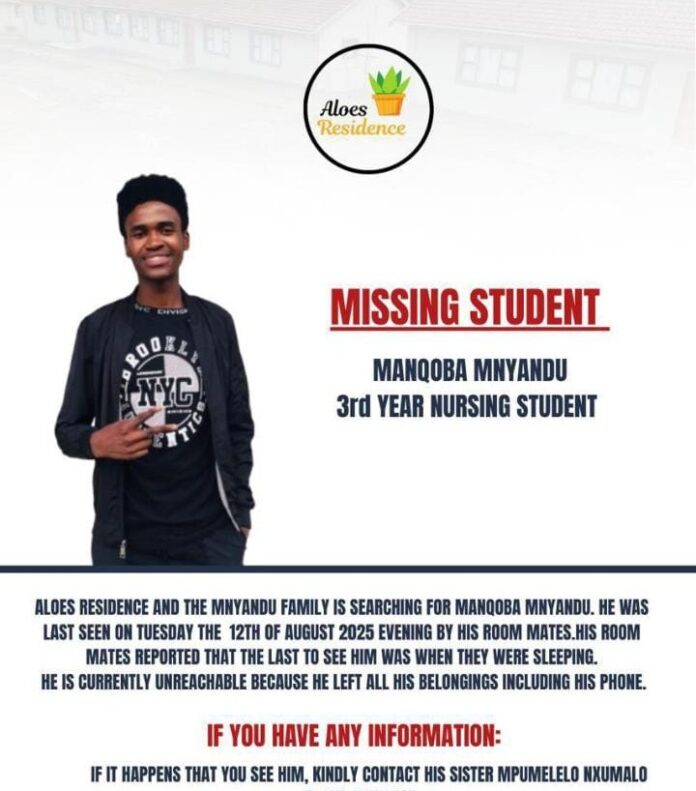 DUT student Manqoba Mnyandu found dead
