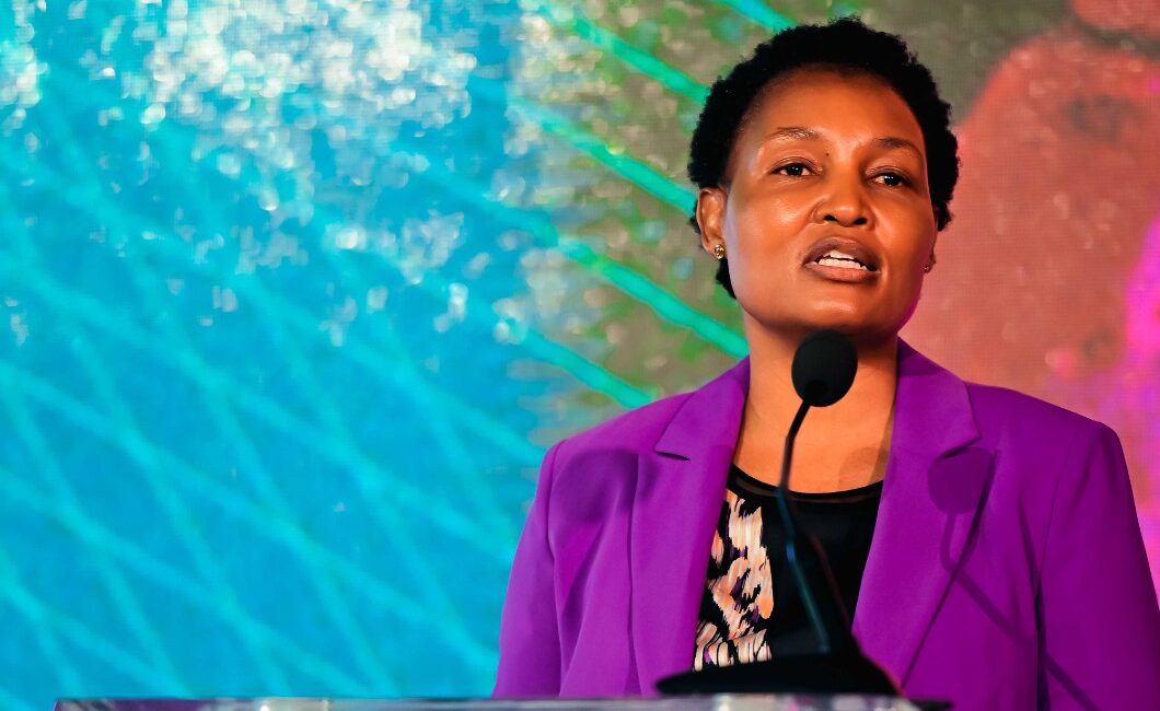 Human Settlements minister Thembi Simelane speaks at the 3rd annual Indaba of the Community Ombud Scheme Service in Fourways Gauteng