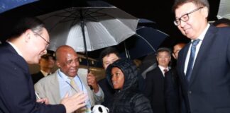 Chinese land for the G20 Summit