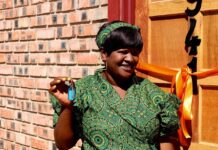 Disebo Moiloa is one of the 42 beneficiaries who was handed a new house by the Free State government on Thursday. /FS Cogta and Human Settlements