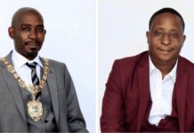 Emfuleni mayor Sipho Radebe and the MMC of Finance Hassan Mako