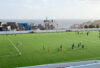 People play football in the town of Ponta do Sol on the island of Santo Antao