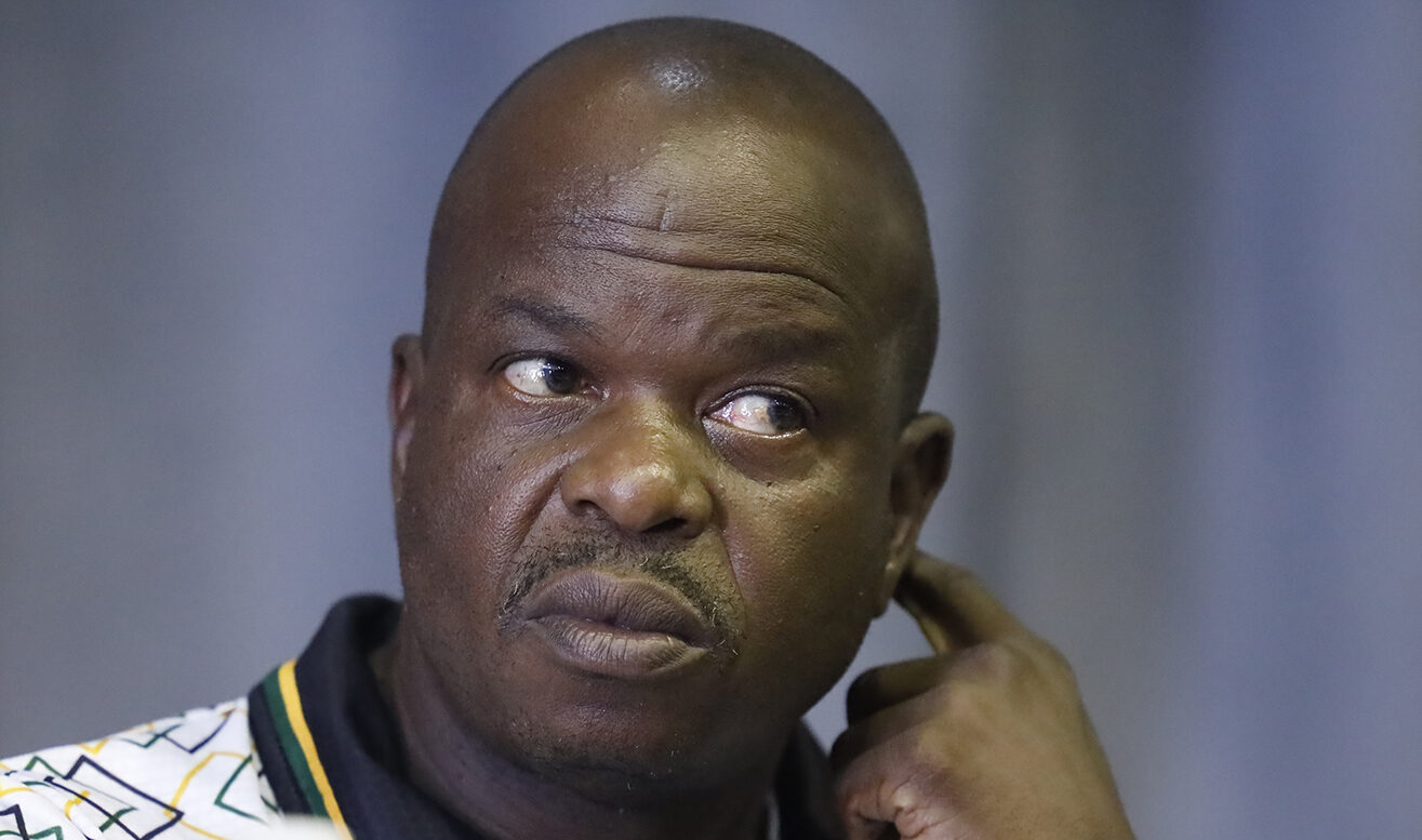 North West Premier Lazarus Kagiso Mokgosi during ANC anniversary celebrations in Mafikeng