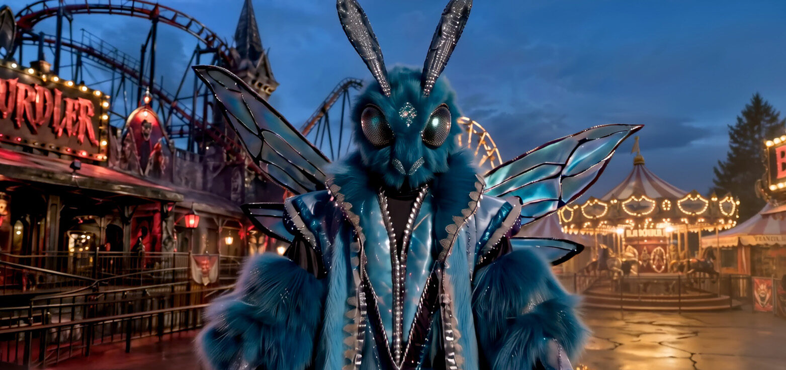 A detailed Mosquito character costume made by Hollywood Costumes for The Masked Singer South Africa stage.