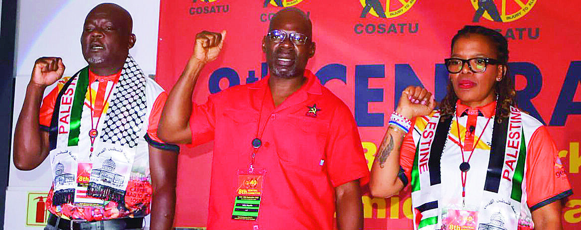 Cosatu president Zingiswa Losi and deputy president Mike Shingange
