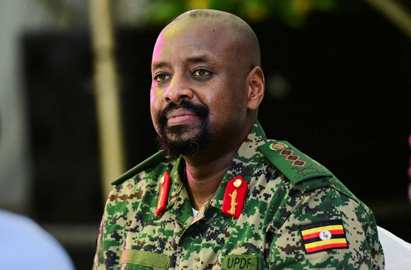 Muhoozi Kainerugaba, son of Uganda's President Yoweri Museveni and leader of the Ugandan army's land forces.
