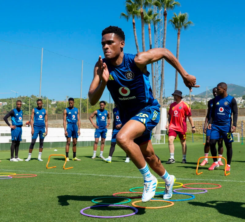 Mthetheleli Mthiyane at Orlando Pirates training.