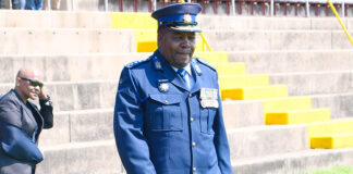 General Fannie Masemola speaking at the SAPS Academy welcome ceremony in Pretoria