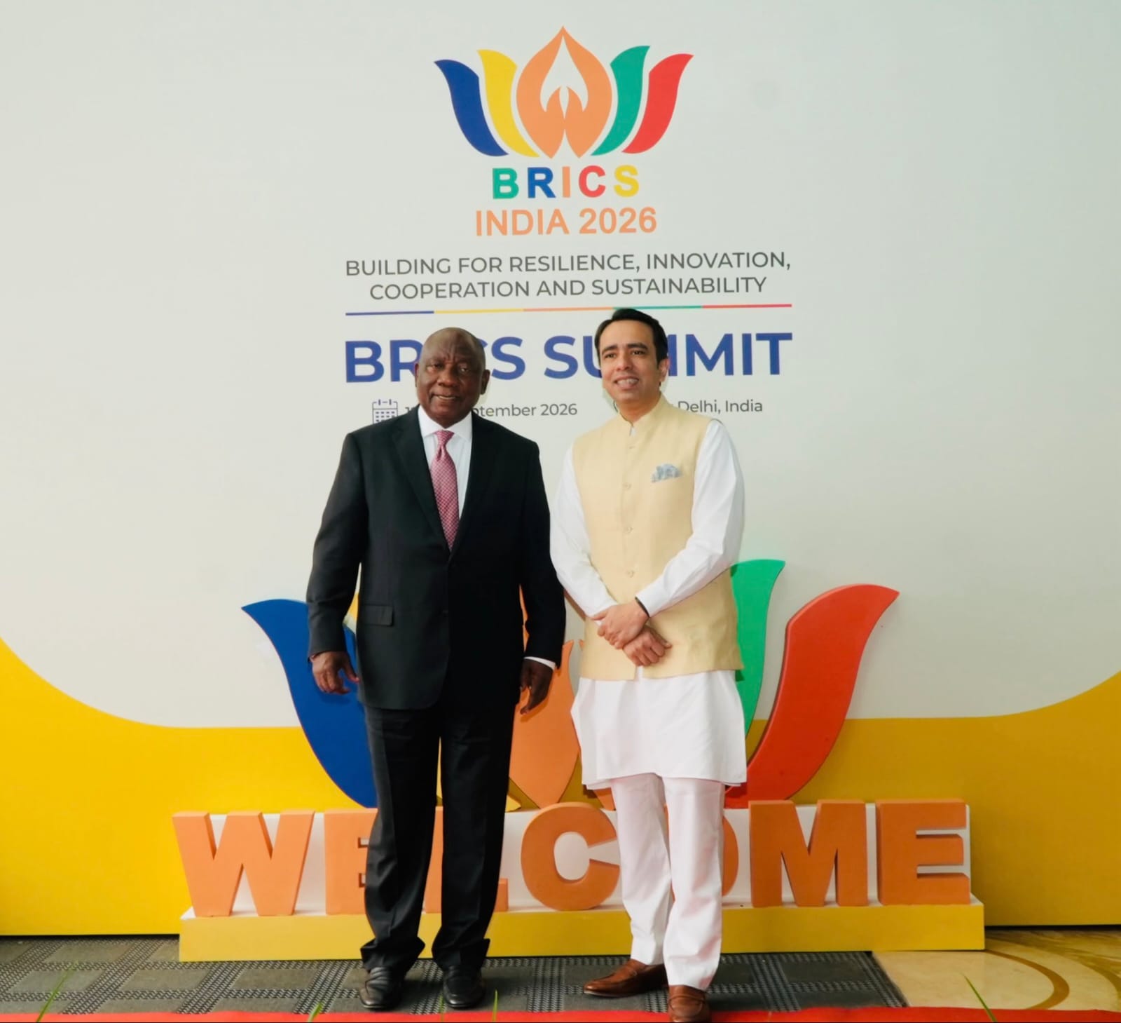 President Cyril Ramaphosa received by Jayant Singh